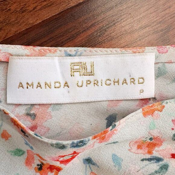 Amanda Uprichard 100% Silk Tank Floral Romantic‎ Soft Girly Feminine Flowy Sz XS - Picture 6 of 16